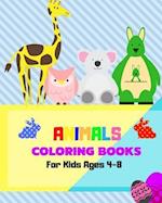 Animals Coloring Books for Kids Ages 4-8