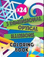 3 Dimensional Optical Illusions Coloring Book