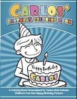 Carlos' Birthday Coloring Book Kids Personalized Books