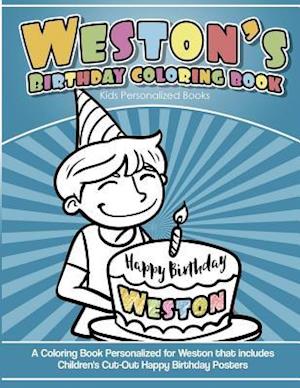 Weston's Birthday Coloring Book Kids Personalized Books