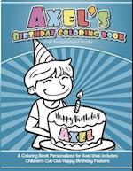 Axel's Birthday Coloring Book Kids Personalized Books