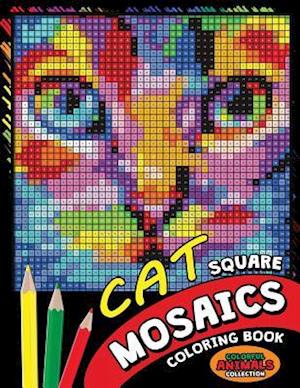 Cat Square Mosaics Coloring Book