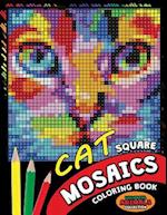 Cat Square Mosaics Coloring Book
