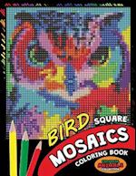 Bird Square Mosaics Coloring Book