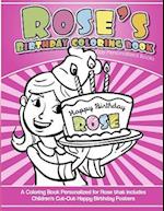 Rose's Birthday Coloring Book Kids Personalized Books