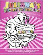 Juliana's Birthday Coloring Book Kids Personalized Books