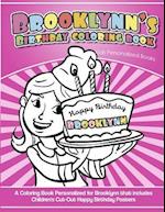 Brooklynn's Birthday Coloring Book Kids Personalized Books