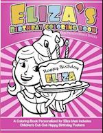 Eliza's Birthday Coloring Book Kids Personalized Books