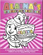 Alaina's Birthday Coloring Book Kids Personalized Books