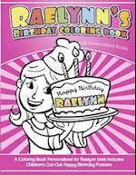 Raelynn's Birthday Coloring Book Kids Personalized Books