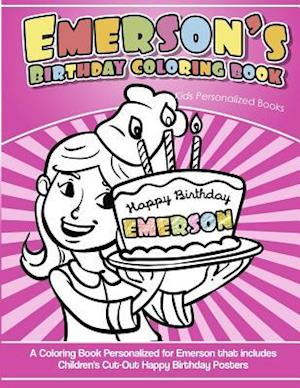 Emerson's Birthday Coloring Book Kids Personalized Books