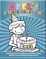 Abel's Birthday Coloring Book Kids Personalized Books