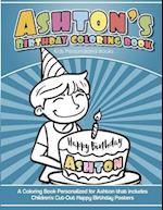 Ashton's Birthday Coloring Book Kids Personalized Books