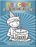 Diego's Birthday Coloring Book Kids Personalized Books