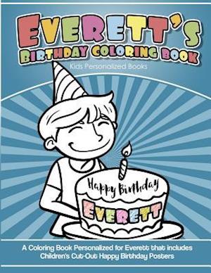 Everett's Birthday Coloring Book Kids Personalized Books