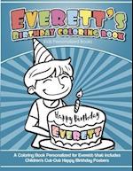 Everett's Birthday Coloring Book Kids Personalized Books