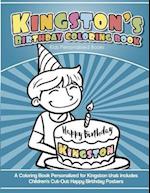 Kingston's Birthday Coloring Book Kids Personalized Books