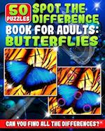 Spot the Difference Book for Adults - Butterflies