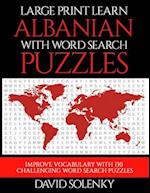 Large Print Learn Albanian with Word Search Puzzles