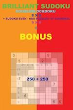Brilliant Sudoku - Doubleblockdoku 8 X 8 + Sudoku Even-Odd X Diagonal + Bonus