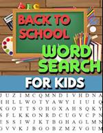 Back to School Word Search for Kids