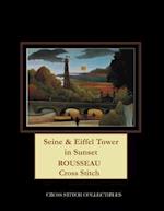 Seine & Eiffel Tower in Sunset: Rousseau Cross Stitch Pattern 