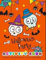 Halloween Party Activity Book for Kids