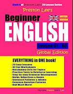 Preston Lee's Beginner English Lesson 61 - 80 Global Edition (British Version)