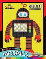 Robot Pixel Mosaics Coloring Books