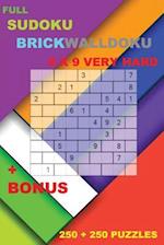 Full Sudoku - Brickwalldoku 9 X 9 Very Hard + Bonus