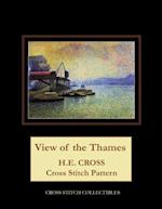 View of the Thames: H.E. Cross cross stitch pattern 