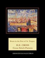 Boats in the Port of St. Tropez: H.E. Cross cross stitch pattern 