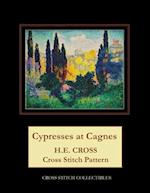 Cypresses at Cagnes: H.E. Cross cross stitch pattern 