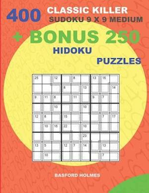 400 Classic Killer Sudoku 9 X 9 Medium + Bonus 250 Hidoku Puzzles