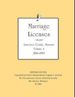 Lawrence County Missouri Marriages 1886-1890