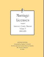 Lawrence County Missouri Marriages 1890-1903