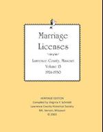 Lawrence County Missouri Marriages 1924-1930