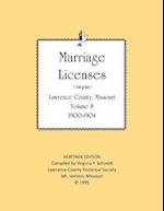 Lawrence County Missouri Marriages 1900-1904