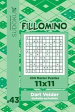 Sudoku Fillomino - 200 Master Puzzles 11x11 (Volume 43)