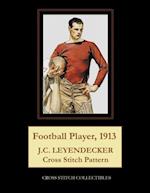 Football Player, 1913: J.C. Leyendecker Cross Stitch Pattern 