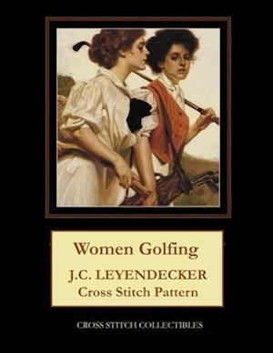 Women Golfing: J.C. Leyendecker Cross Stitch Pattern