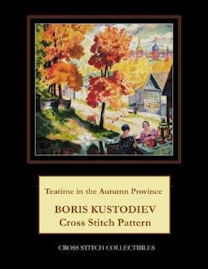 Teatime in the Autumn Province: Boris Kustodiev Cross Stitch Pattern