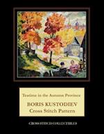 Teatime in the Autumn Province: Boris Kustodiev Cross Stitch Pattern 