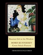 Russian Girl at the Window: Boris Kustodiev Cross Stitch Pattern 