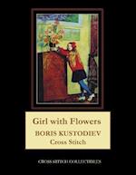 Girl with Flowers: Boris Kustodiev Cross Stitch Pattern 