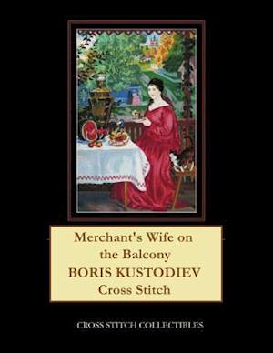 Merchant's Wife on the Balcony: Boris Kustodiev Cross Stitch Pattern