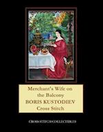 Merchant's Wife on the Balcony: Boris Kustodiev Cross Stitch Pattern 