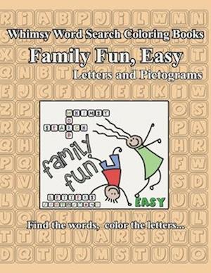 Whimsy Word Search, Family Fun, Easy, Letters and Pictograms