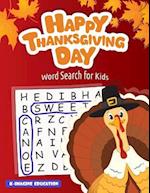 Happy Thanksgiving Day Word Search for Kids