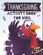 Happy Thanksgiving Day Activity Book for Kids